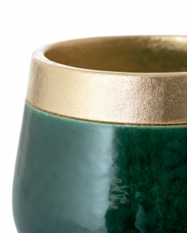 Керамічний горщик V-152 глазур+поталь