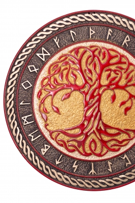 Диск рунічне дерево d41 глазур/золото