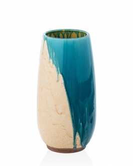 Керамічна ваза "Банан 2" глазур з ефектом