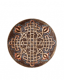 Декоративна тарілка "Обережний хрест" d30 золото