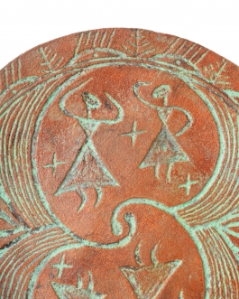 Декоративна тарілка "Танок Богинь" d30 ангоб